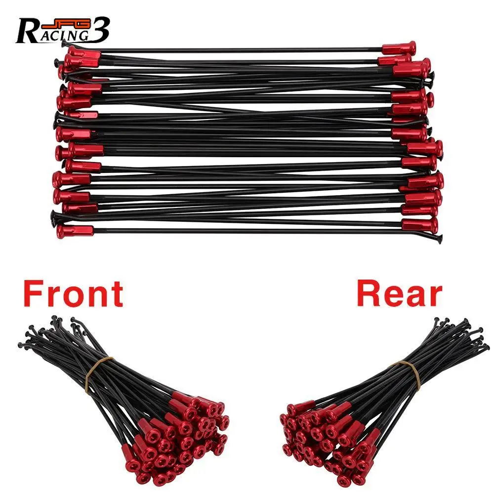 Motorcycle Wheel Steel Spokes Nipples 21" Front 18" 19" Rear HONDA CR 125R 250R 500R CRF 250R 250X 450R 450X CR250R 36 Pcs
