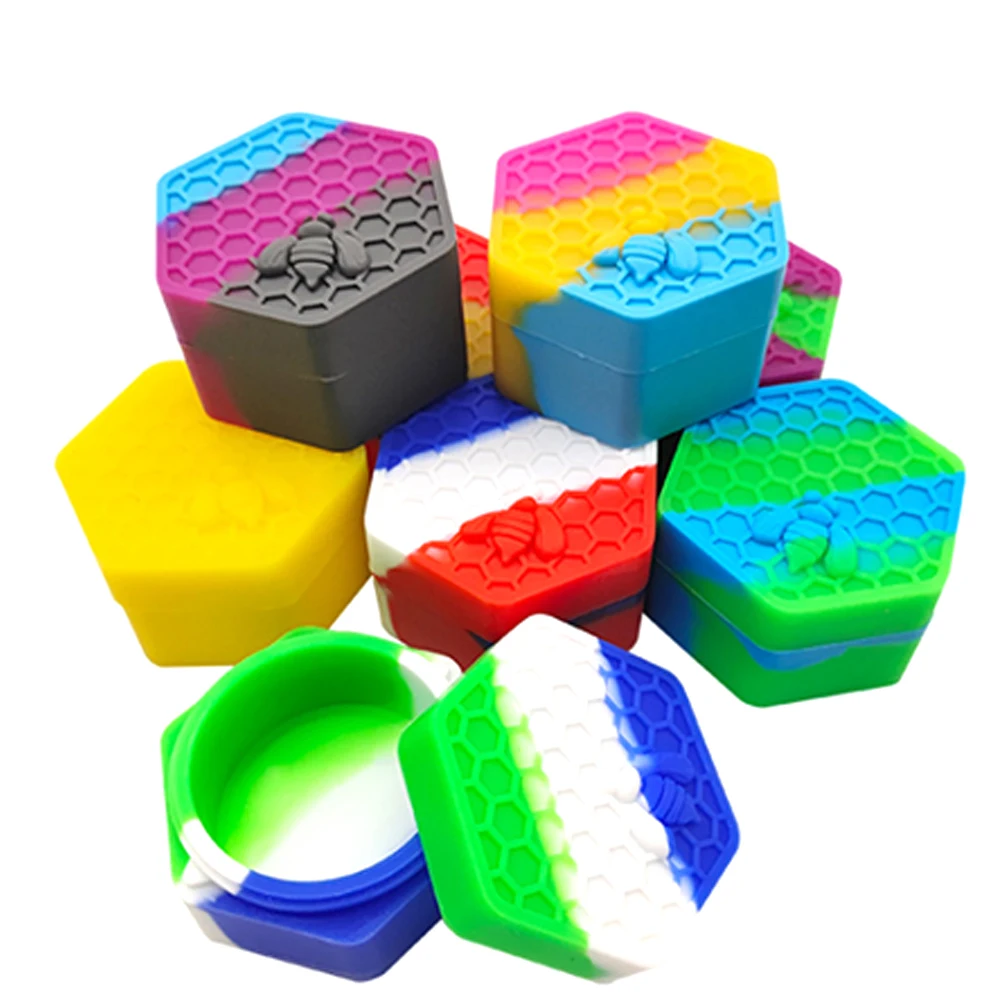 

10Pcs Silicone 26ml Jar Cream Jars Container Non-stick Tobacco Storage Box Smoking Accessories Oil Bottle Makeup Cosmetic Case