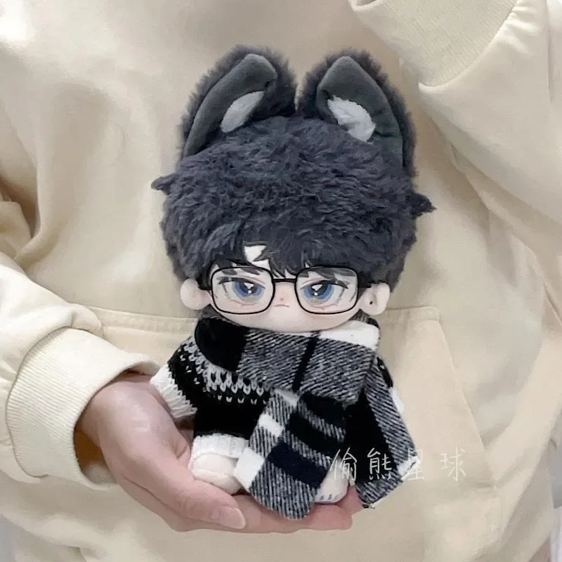 Fashion Black White Knitted Sweater Scarf Clothes Costume Outfit Handsome 20cm Plush Doll No Attribute Autumn Clothing 4