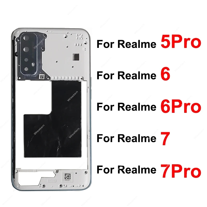 

Для Realme 5 6 7 Pro средняя рамка Корпус средняя рамка держатель Крышка Боковая кнопка части