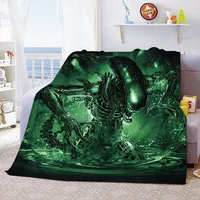 Aliens Movie Soft Throw Blanket Space Monster Printed Bedspread Sofa Couch Covers Travel Camping Blanket Children Adult Gift 1