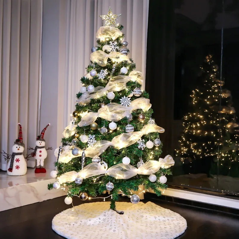 

120cm-300cm Large Luxury Artificial Christmas Tree Diy Encryption Mini Light Floor Home Decoration Party Festival 2023 New Year
