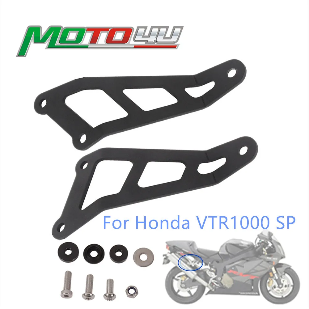 

MOTO4U For Honda VTR1000 SP 2pcs Motorcycle Aluminum Exhaust Hanger Bracket Exhaust Bracket Accessories Muffler Support