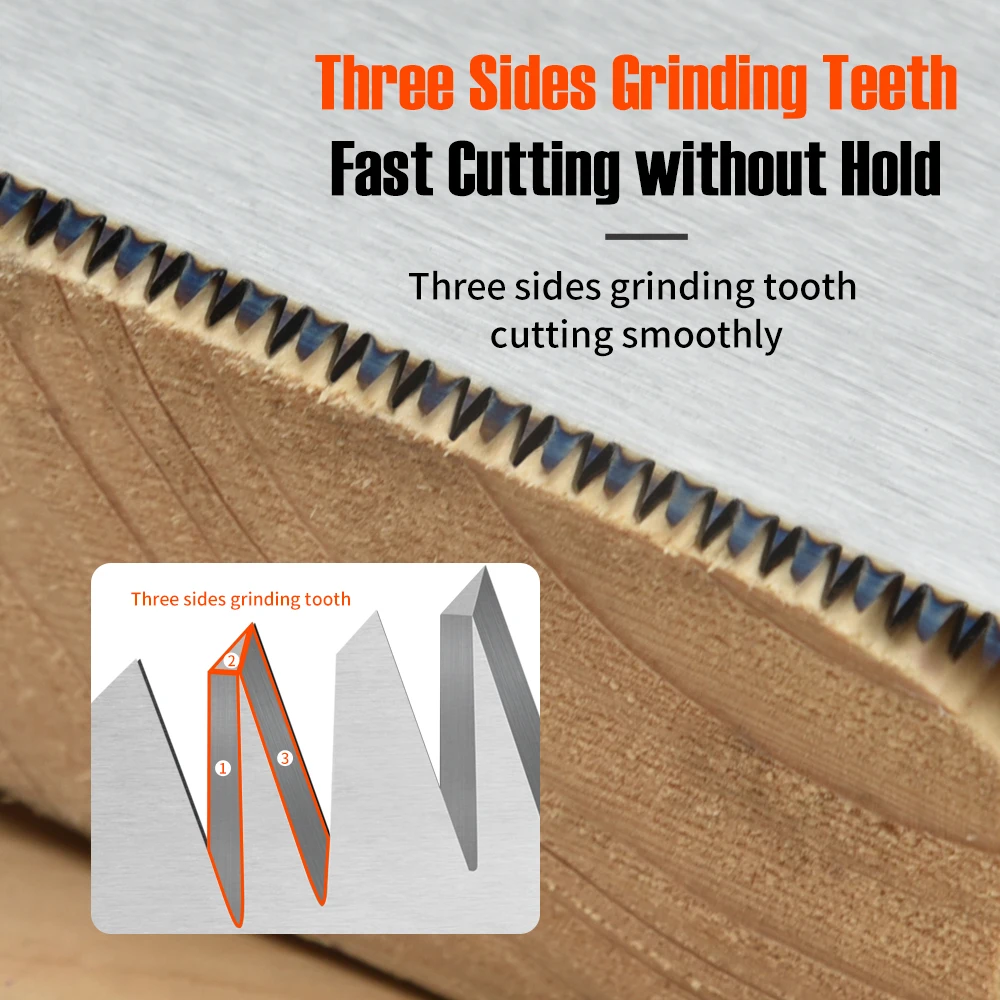 Hand saw multi-surface rattan handled hand saw thin blade for woodworking and metal work