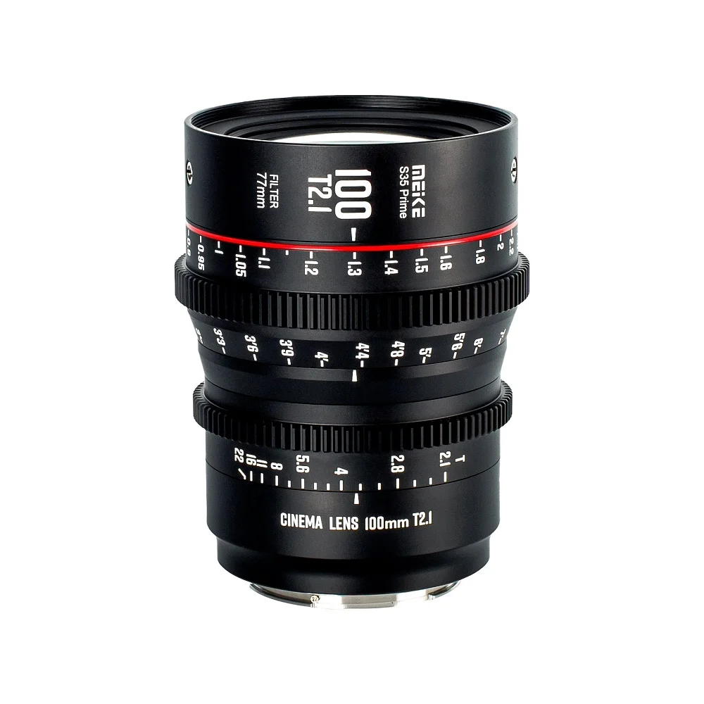 Meike 100Mm T2.1 S35 Obiettivo Cinematografico Manuale Per Canon Ef Mount Pl-Mount Cine Camcorder Red Komodo Bmpcc 6K Z Cam E2-S6 Eos C100 Ii