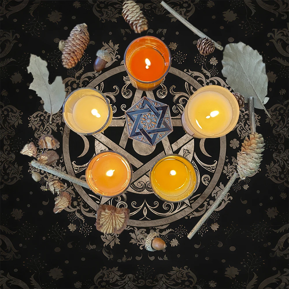Tablecloth Pentagram Tarot tablecloth, Tarot linen, Tarot mats tapestries, pendulum prophecy altar cloth, Tarot symbol board gam 4