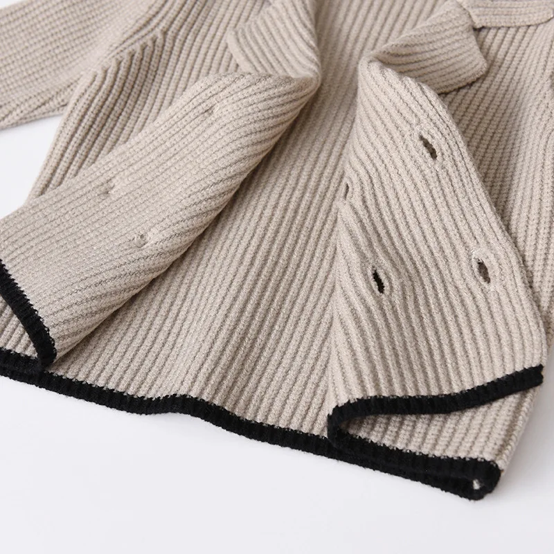 Korean Baby Cardigans Boys Winter Knit Sweaters Coat Kids Double Breasted Sweater Jacket Children Vintage Knitted Cardigans knit sweater