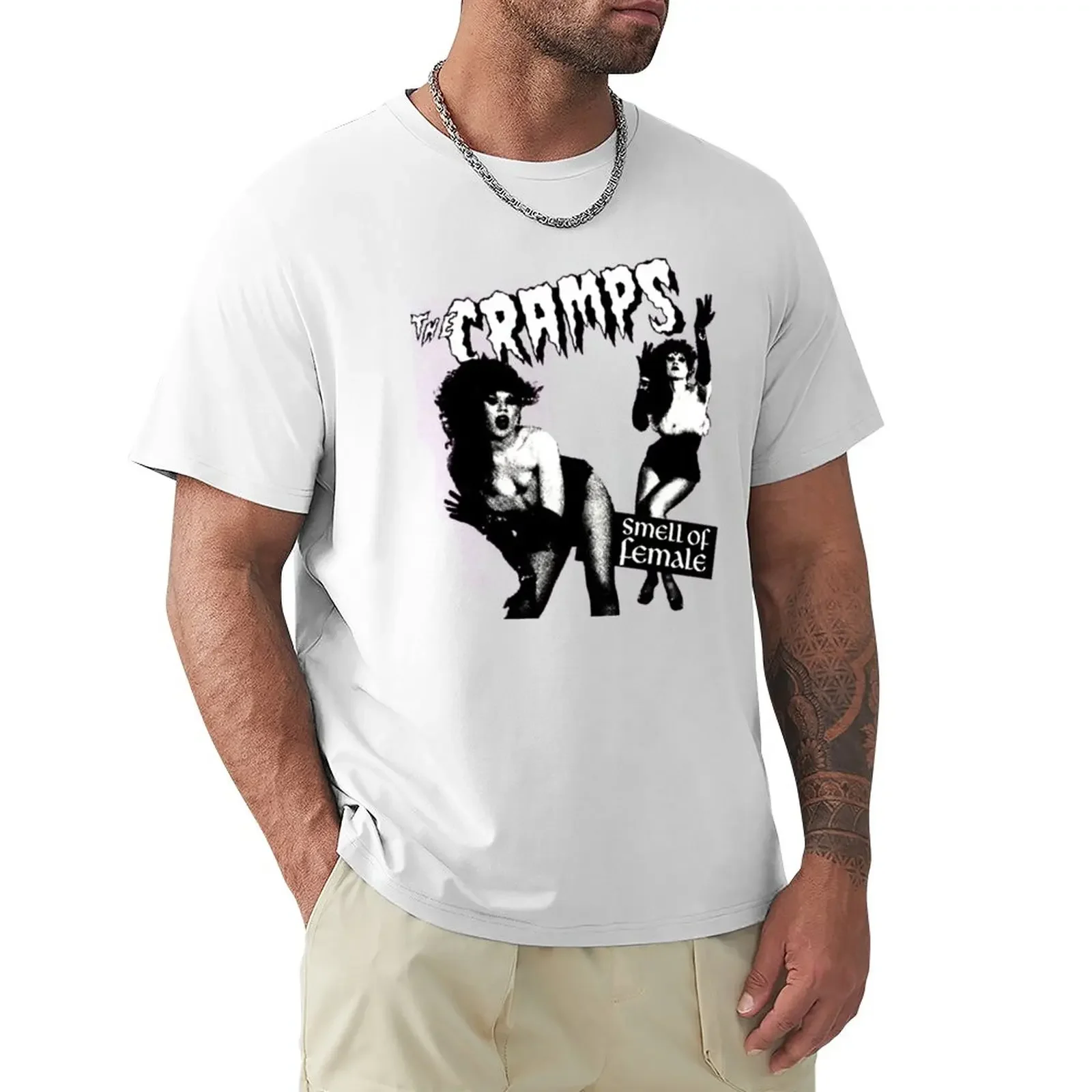 I Crampi Poijkn T-Shirt Oversize Ragazzi Whites Funnys T Shirt Uomo