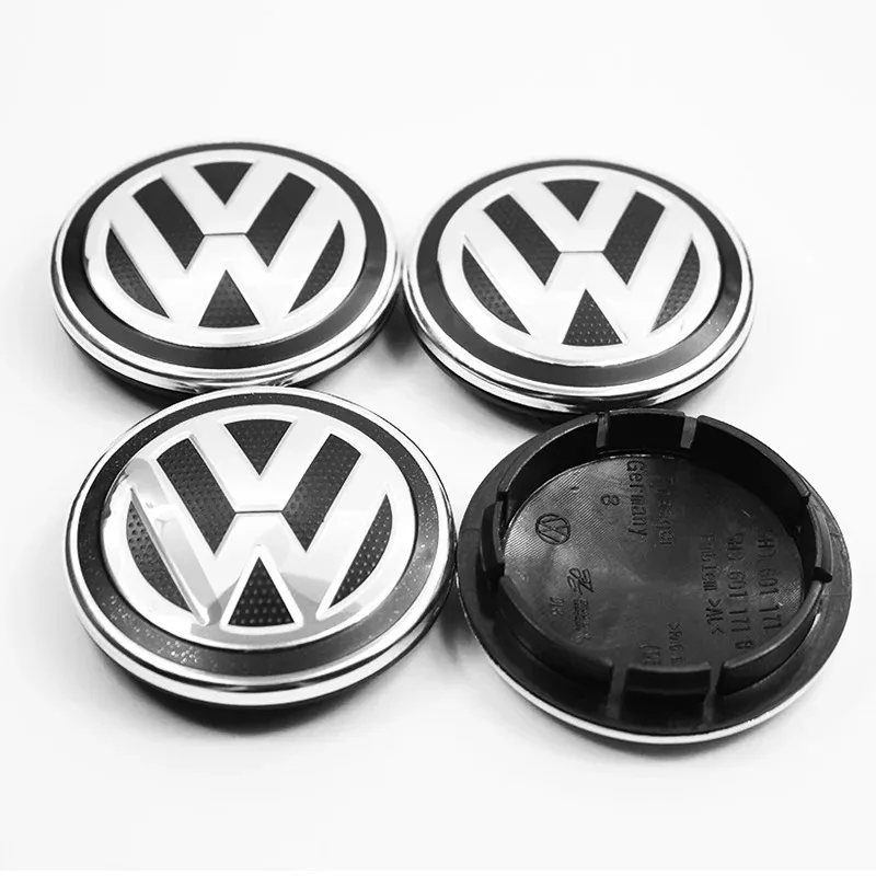 4개입 55mm 65mm 자동차 모델링 휠 허브 센터 캡 배지 허브 캡 VW 폭스바겐 골프 샤란 파사트 티구안 액세서리용