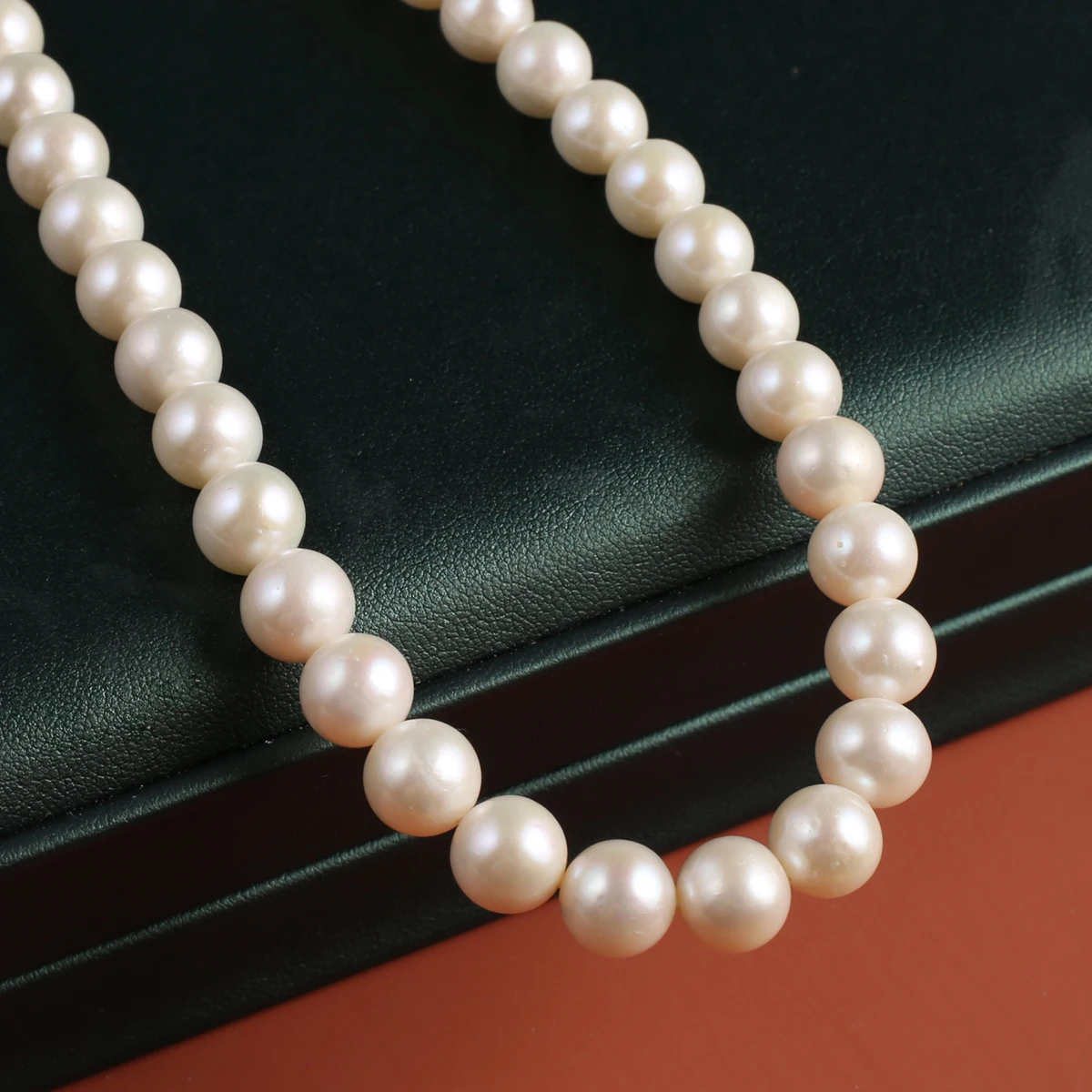 White Natural Freshwater Pearl Punch Beads 9-10mm Jewelry Making DIY Wedding Necklace Bracelet Accessories Elegant Jewelry 36CM