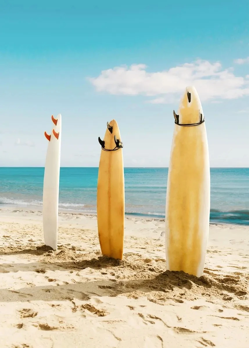 Póster de playa nórdica, playa de verano, surf, natación, carteles HD, pinturas en lienzo e impresiones, arte de pared para decoración de la casa y la habitación, sin marco