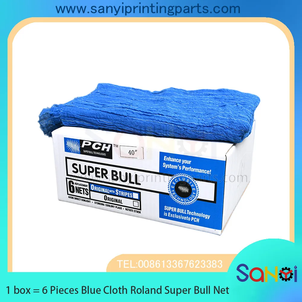 1 Scatola = 6 Pezzi Heidelberg Blue Cloth Roland Super Bull Net Super Bull Net Per Macchina Da Stampa Sm74 Sm102