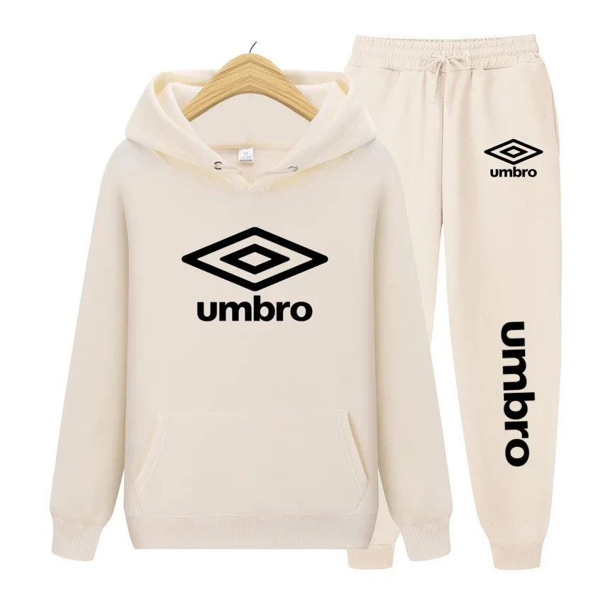 

Спортивный костюм Umbro для мужчин и женщин, флисовая толстовка с капюшоном и спортивные штаны, Дизайнерские комплекты для бега на осень и зиму