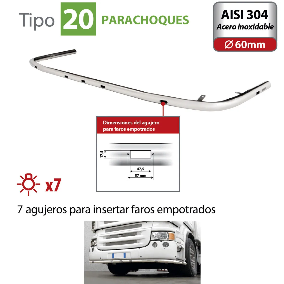 8578 - compatible con VOLVO FH SERIE 4 (09/12+) Barra de