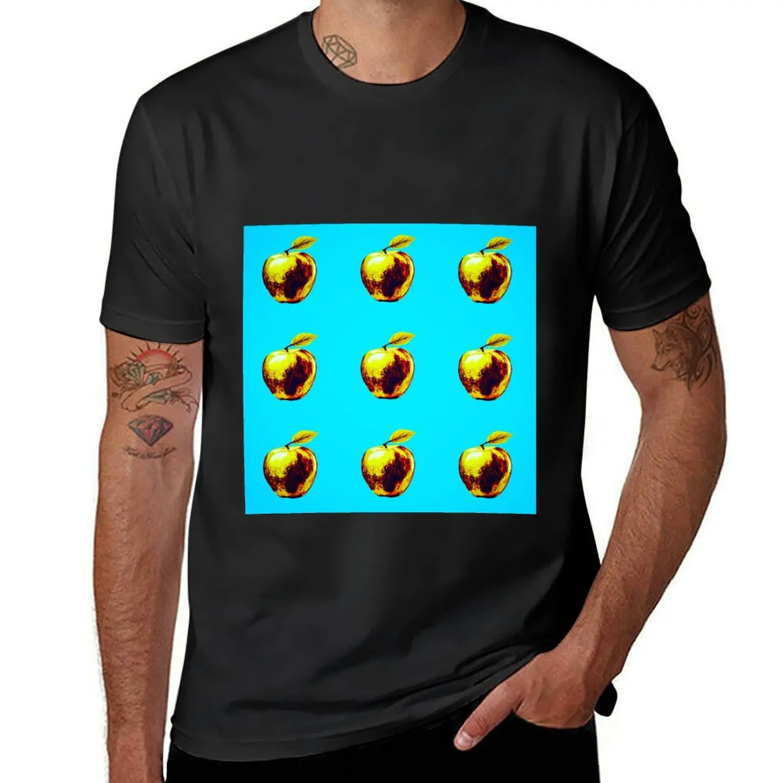 Golden Apple Design by Cat Doss T-Shirt customizeds kawaii clothes anime clothes fitted t shirts for men