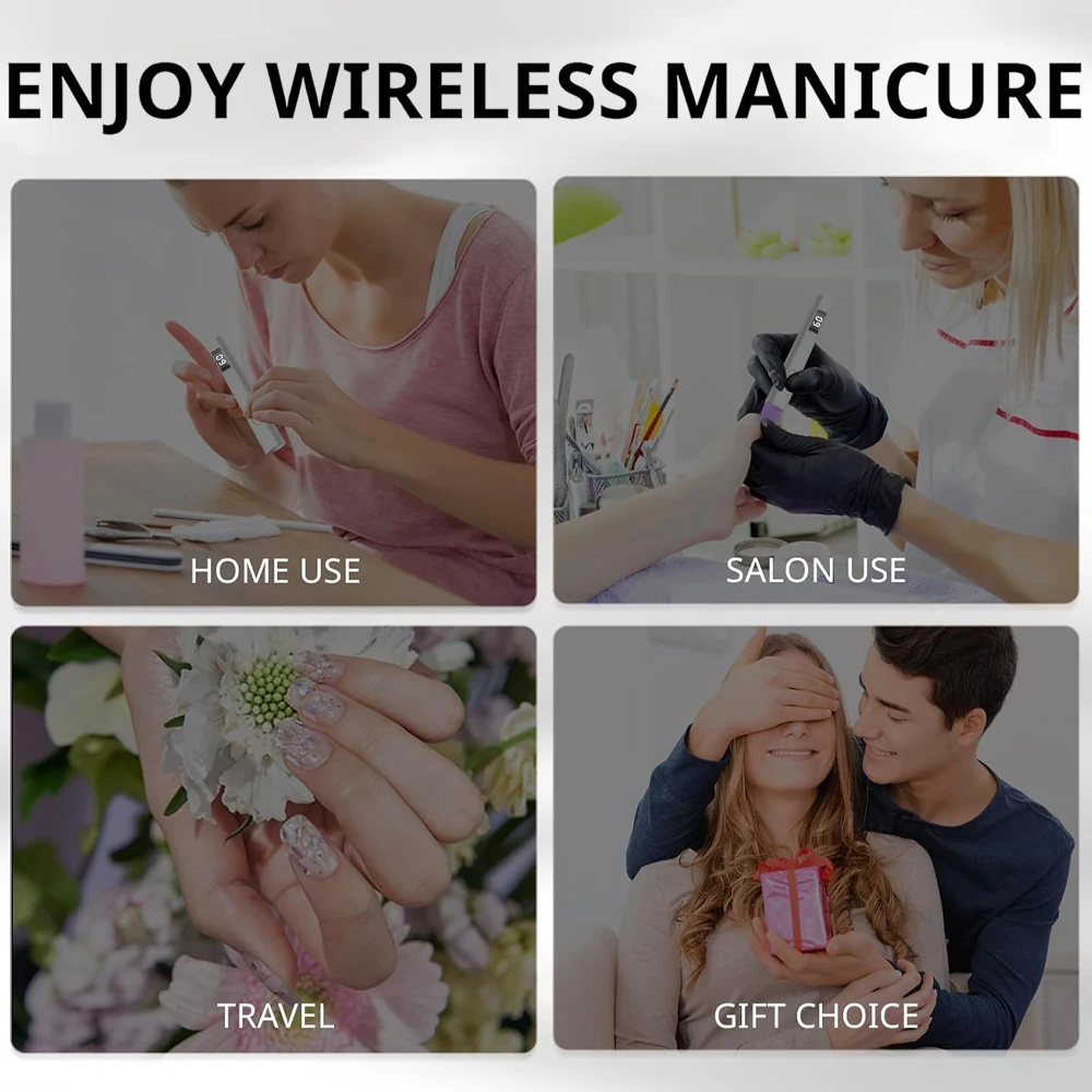 Handheld UV Light for Gel Nails, Rechargeable Mini Nail Lamp with Timer & Display for Flash Cures, Fast Drying and Manicure Art