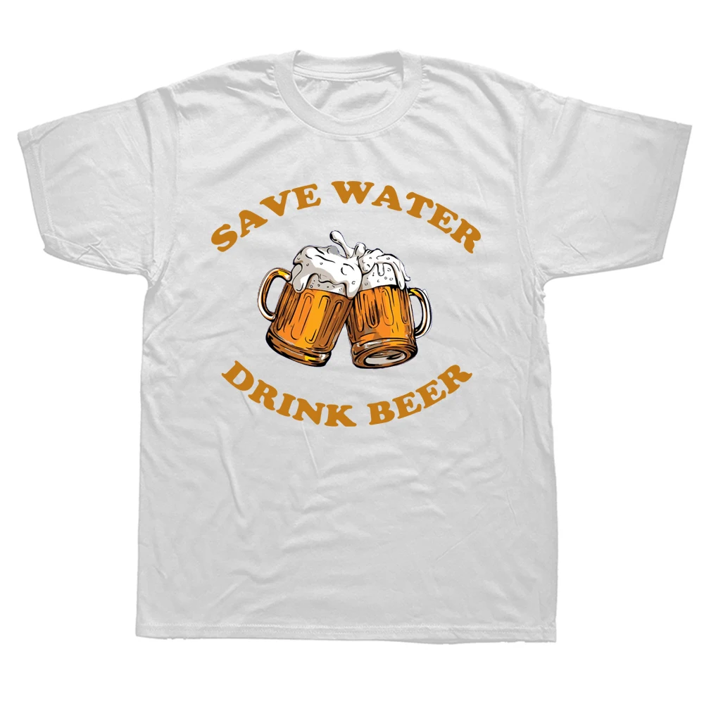 Camisetas engraçadas para economizar água, beber cerveja, estilo verão, gráfico, festa de bebida, manga curta, ideia de presente para homens, camiseta, roupa_voghion.com