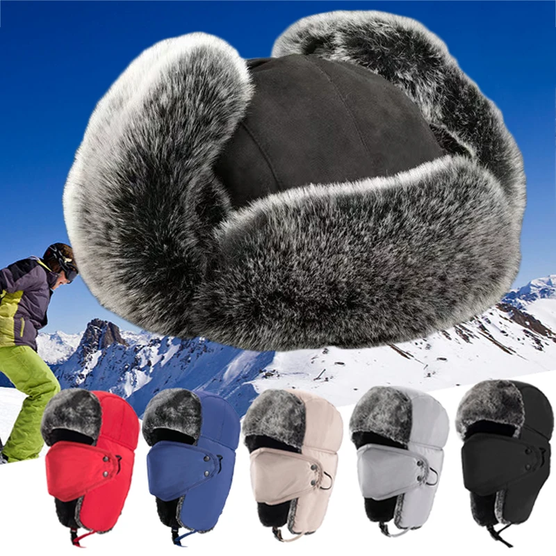 Winter New for Men Tactical Cs Windproof Bomber Earflap Cap Unisex Ushanka  Russian Warm Ear Protectors Hats Balaclava Ski Hat