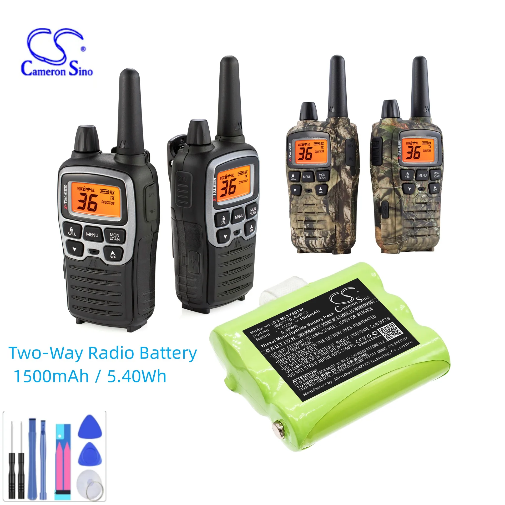 Batteria Radio Bidirezionale Per Midland Avp13 Batt10 Pb-X7 T71 T75 T77 T79 X-Talker T71 X-Talker T75 X-Talker T77 X-Talker T79 Xt70