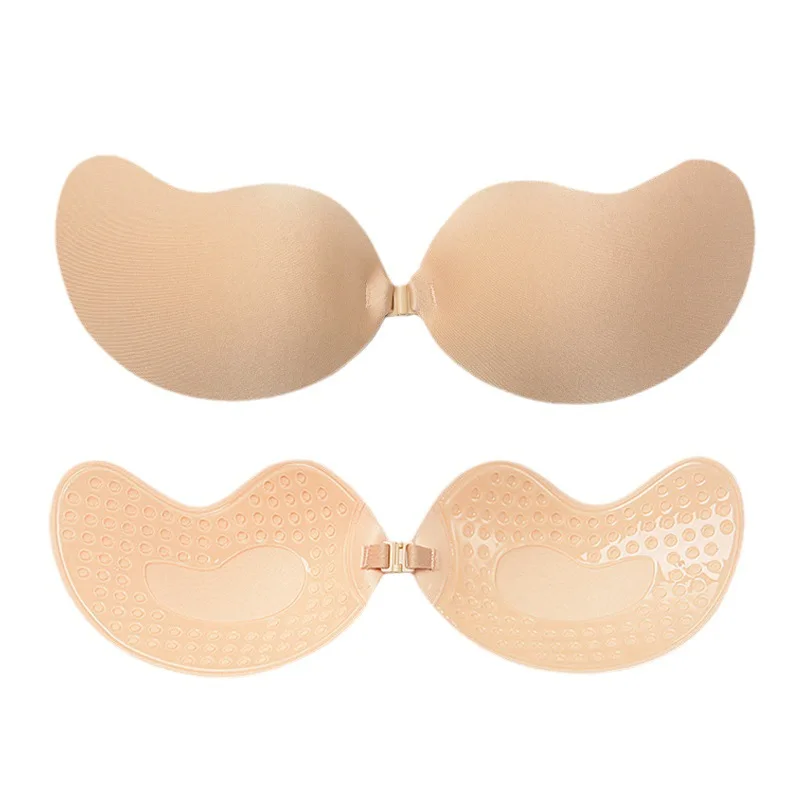 Women Sexy Strapless Bra Palm Push Up Invisible Silicone Bras Chest Stickers Lift Up Self Adhesive Bra Cover Silicone Pad Breast
