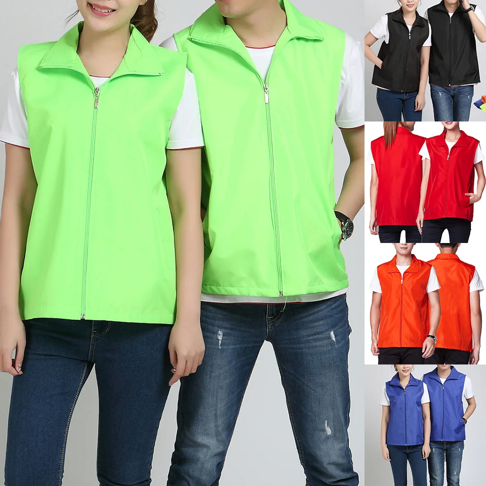 Fashion Vest Jacket Zip Breathable Comfortable Fishing Vest Polyester Size M~3XL Sleeveless Waistcoats Workwear