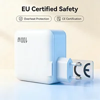 4-Ports 3C1A 100W GaN PD Fast Charger – PPS Enabled PD Wall Adapter Fast Charging Multiple Devices for Macbook, Ipad, Iphones 3
