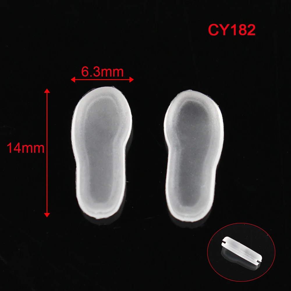 20 stücke Silikon Gläser Brillen Nase Pads Optische Rahmen Reparatur Zubehör Teil Push-In Einsatz Typ – Detail 6