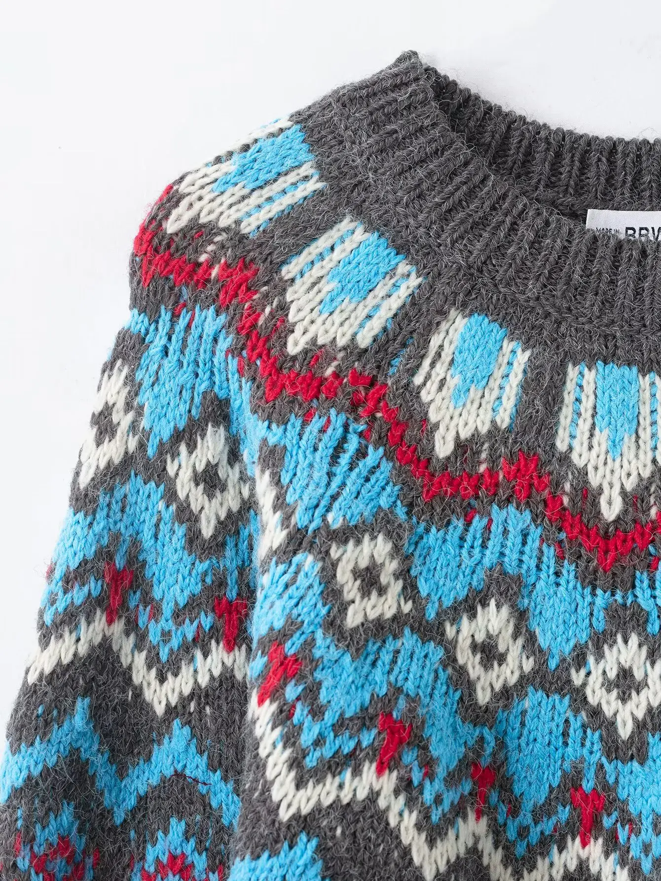 Women Autumn Winter Jacquard Knitted Sweater Female O-Neck Long Sleeve Casual Sweater Lady Fashion Knitwear Pullovers