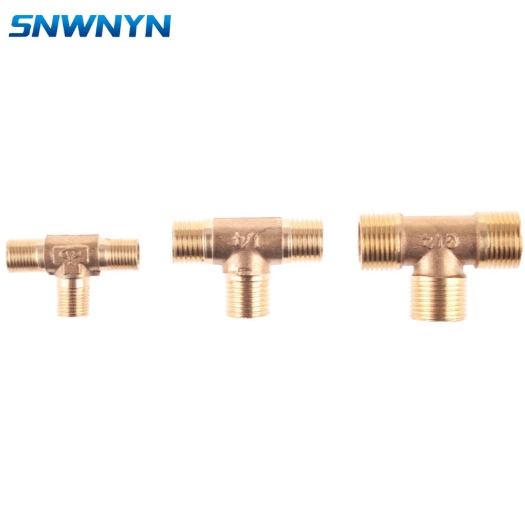 

Brass Pipe Fitting 1/8" 1/4" 3/8" 1/2" BSP Male Thread T 3 Way Tee Type Copper Adapter Coupler Connector for Water Air Gas Oil
