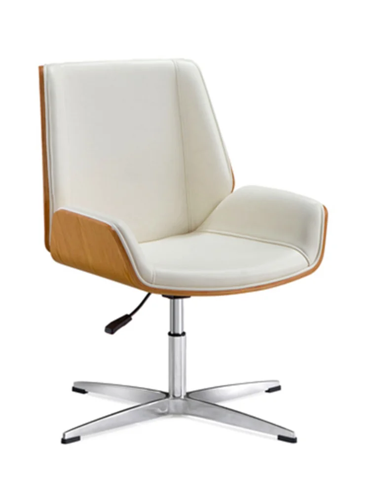

Mid Century Adjustable Desk Executive Swivel Chair Home Office Furniutre Modern Computer Task Chair Bendwood Leather Armchair