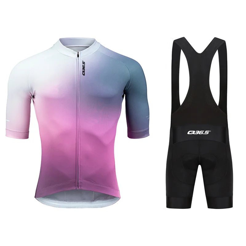 

Q36.5 Summer Cycling Jersey set Short Sleeve Cycling Clothes Road bike Clothing MTB uniform Ropa ciclismo Bicycle Bib shorts