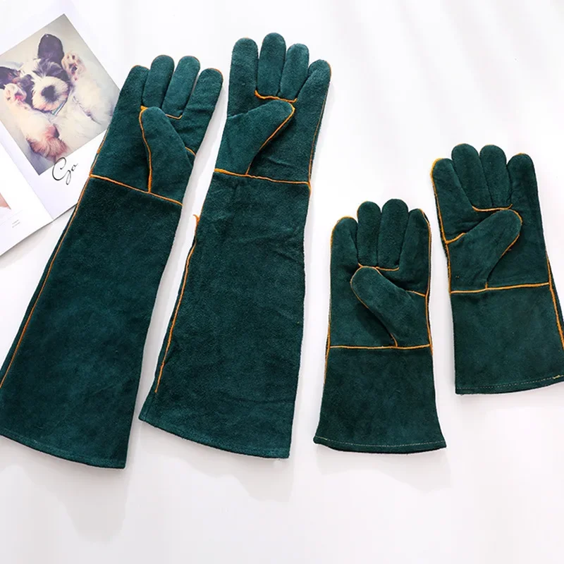 Pet Grooming Gloves Pet Hair Remover Gloves Pet Protective Gloves Bite resistant animal gloves Multi-purpose pet gloves Welding treatment training dog safety
