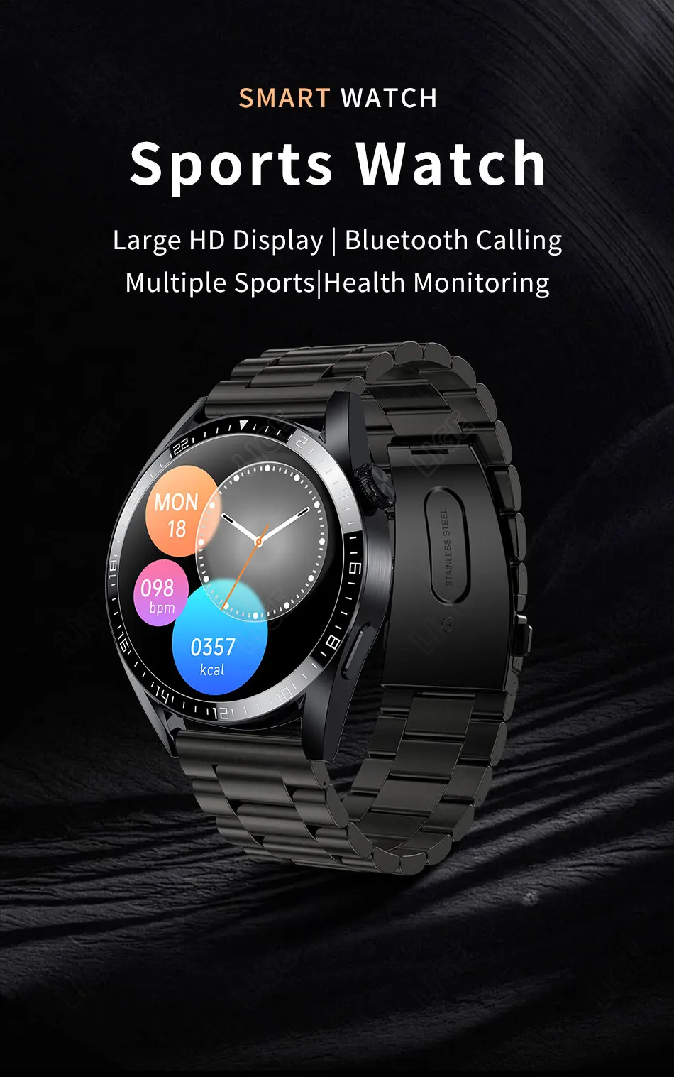 LIGE Bluetooth Calls Smart Watch Men Dialing Receive Phone Calls Sports Pedometer Calorie Consumption Smartwatch Man Bracelet