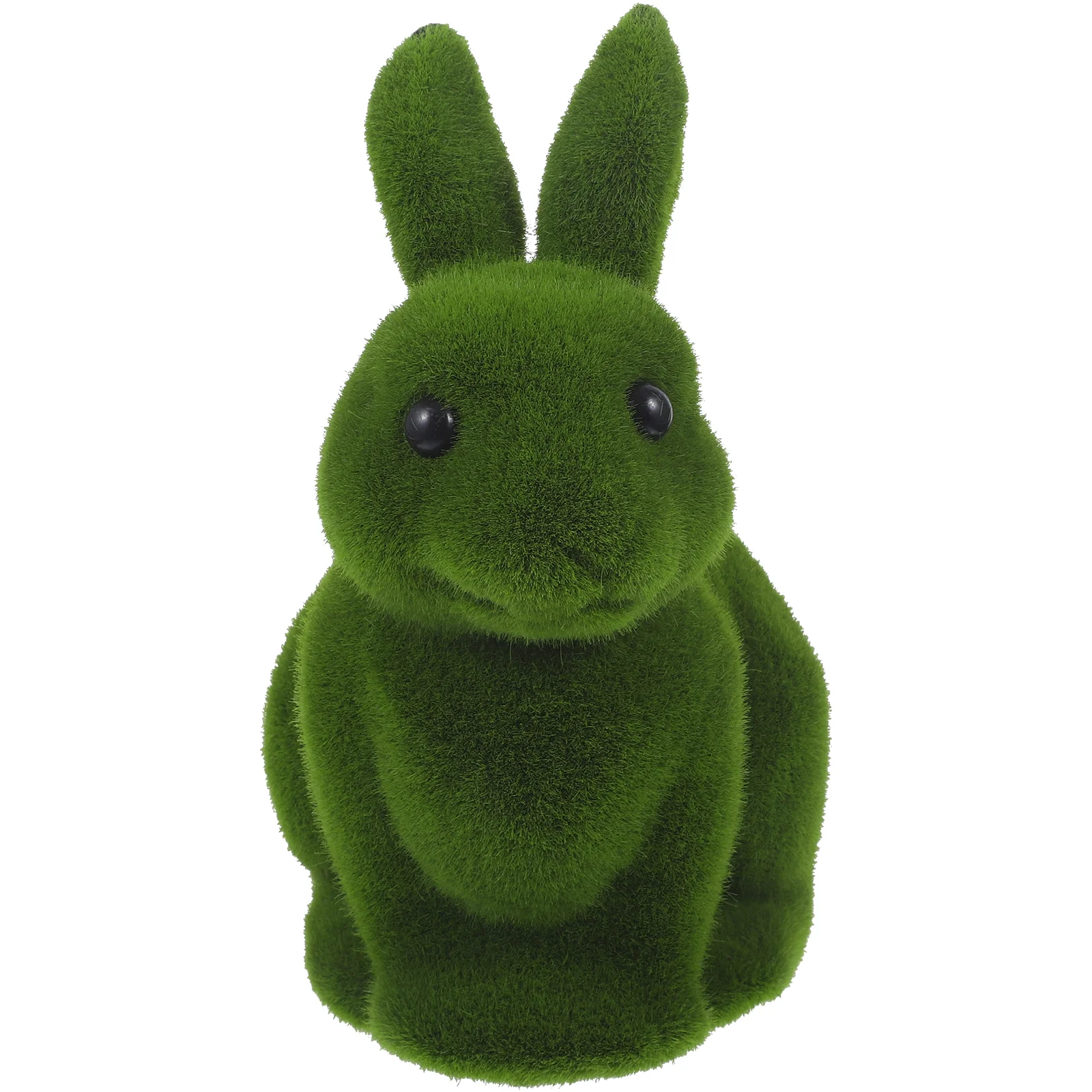 

Easter Moss Bunny Flocked Rabbit Statue Festival Garden Yard Rabbit Figurine