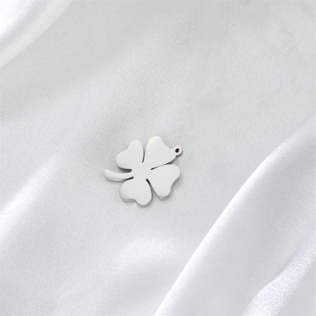 200 Stück Glücksklee Anhänger 12,5mm - Vierblättrige Kleeblätter Für DIY Schmuck & Deko