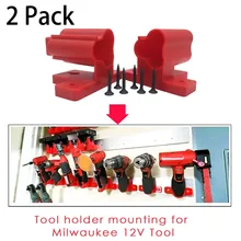2 Packs Tool Holder Mount For Milwaukee M12 12V Tool Hanger  With Screws  Bracket Fixed On The Wall Workbench Accessories