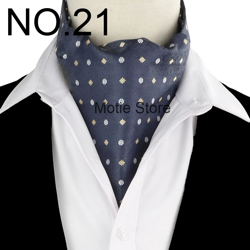 Heißer Verkauf Herren Krawatte Schal Vintage Jacquard Paisley Cashew Britischen Gentleman Luxus Schal Fit Hochzeit Party Business Zubehör – Detail 22