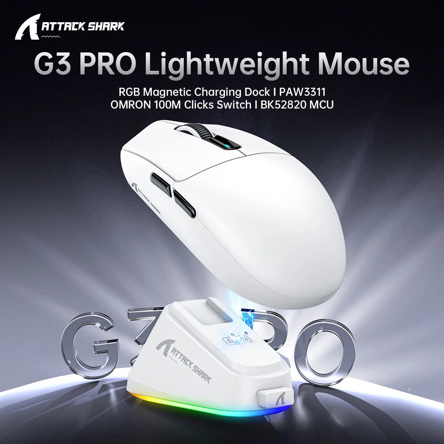 Ultra-Lightweight Tri-Mode Gaming Mouse with Precision Sensor and High Polling Rate