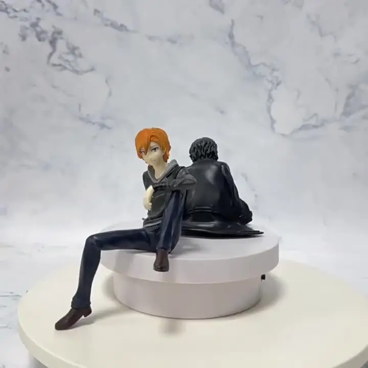 Figurine de chien errant Bungo Dazai Osamu Nakahara Chuuya - Figurine de dessin animé BSD - Décoration de gâteau faite à la main Figurine de chien errant Bungo Dazai Osamu Nakahara Chuuya - Figurine de dessin animé BSD - Décoration de gâteau faite à la main