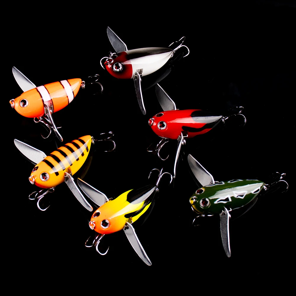 Magnisher Topwater Köder 5,8 cm 12,5 g schwimmende Biene Angelköder Klinge Flügel harter Körper Popper Wobble Kunstköder für Barsch – Detail 18