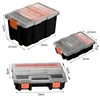 Lattice Parts Hardware Screw Small Object Storage and Finishing with Lid Plastic Box Portable Compartment  Tool Organizer 1