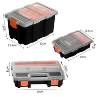 Lattice Parts Hardware Screw Small Object Storage and Finishing with Lid Plastic Box Portable Compartment  Tool Organizer 1