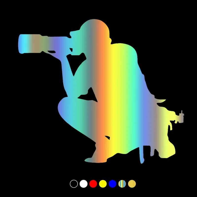 

Various Colors/Sizes funny Photographer Camera silhouette car sticker waterproof decal on truck bumper Laptop