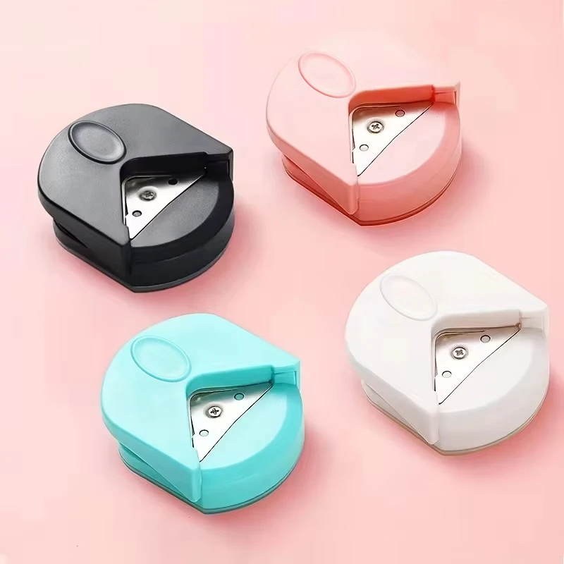1/4pc R4 카드 둥근 커터 코너 라운더 종이 휴대용 구멍 트리머 각도 테두리 펀치 사진 스크랩북 사무실 DIY 공예 도구..