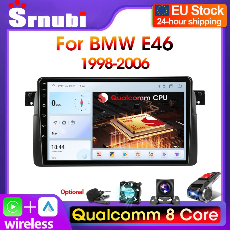 Srnubi 2 Din Android Carplay Android Auto WIFI GPS BT Universal Multimedia Player Für BMW E46 M3 318/320/325/330/335 1998-2006