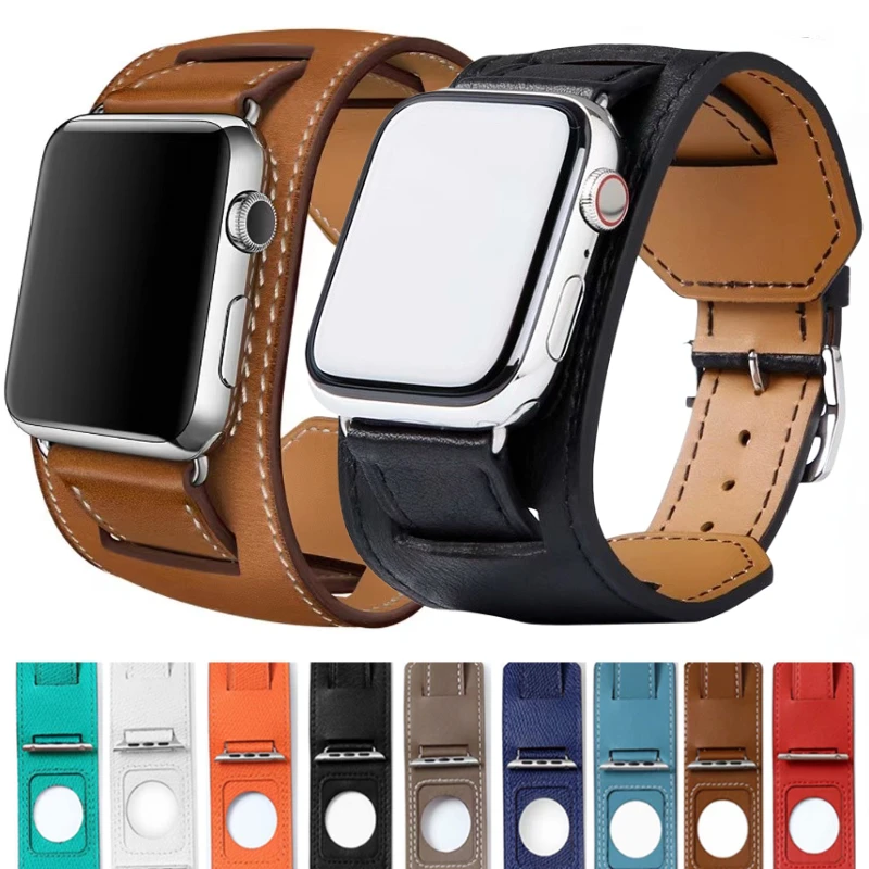 

Leather Loop Strap for Apple Watch Band 8 7 45mm 41mm Ultra 49mm Bracelet Wristband iWatch 6 5 4 SE 44mm 40mm 3 42mm 38mm Belt