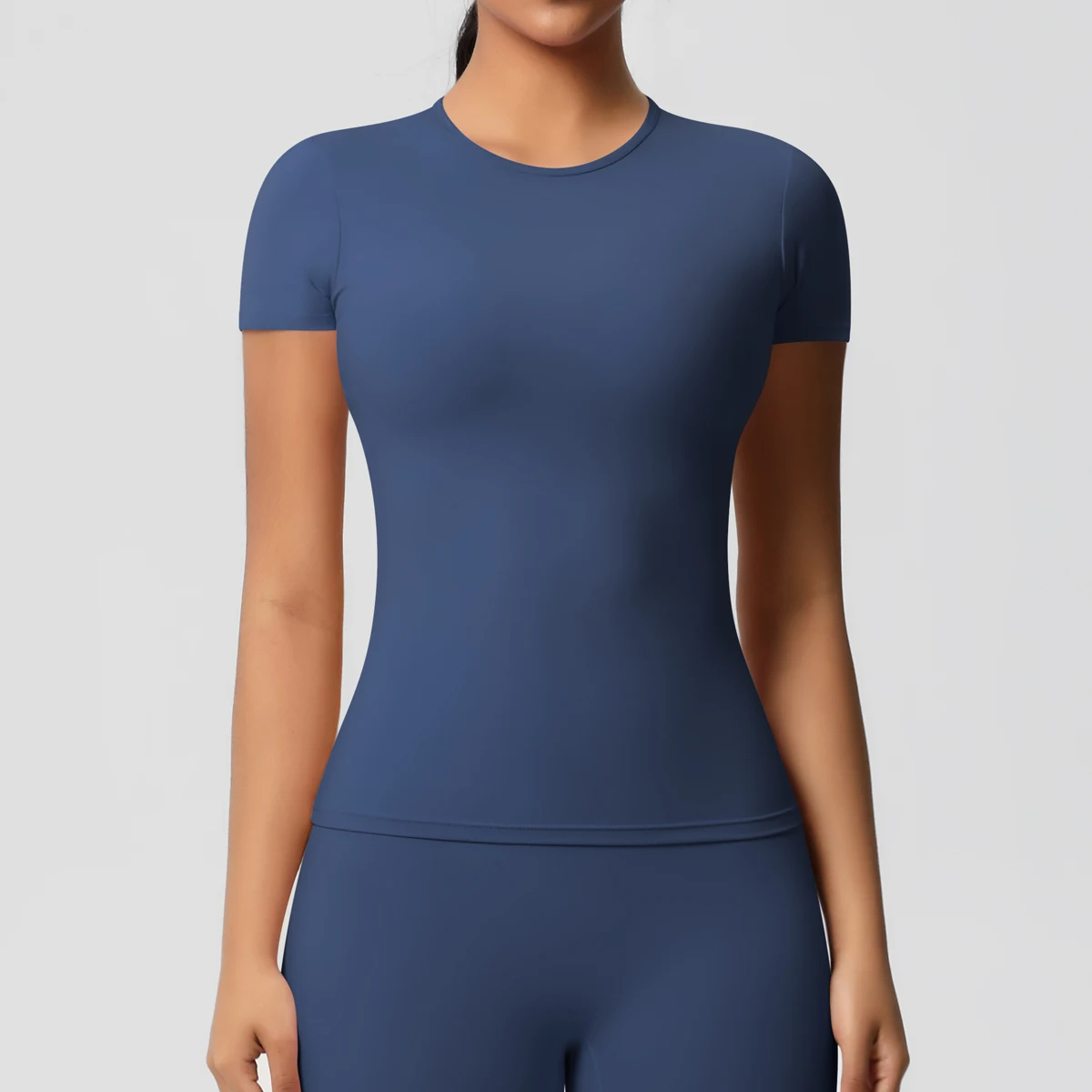 High Elastic Dry Fit Sports Top - Womens Breathable Gym T-Shirt