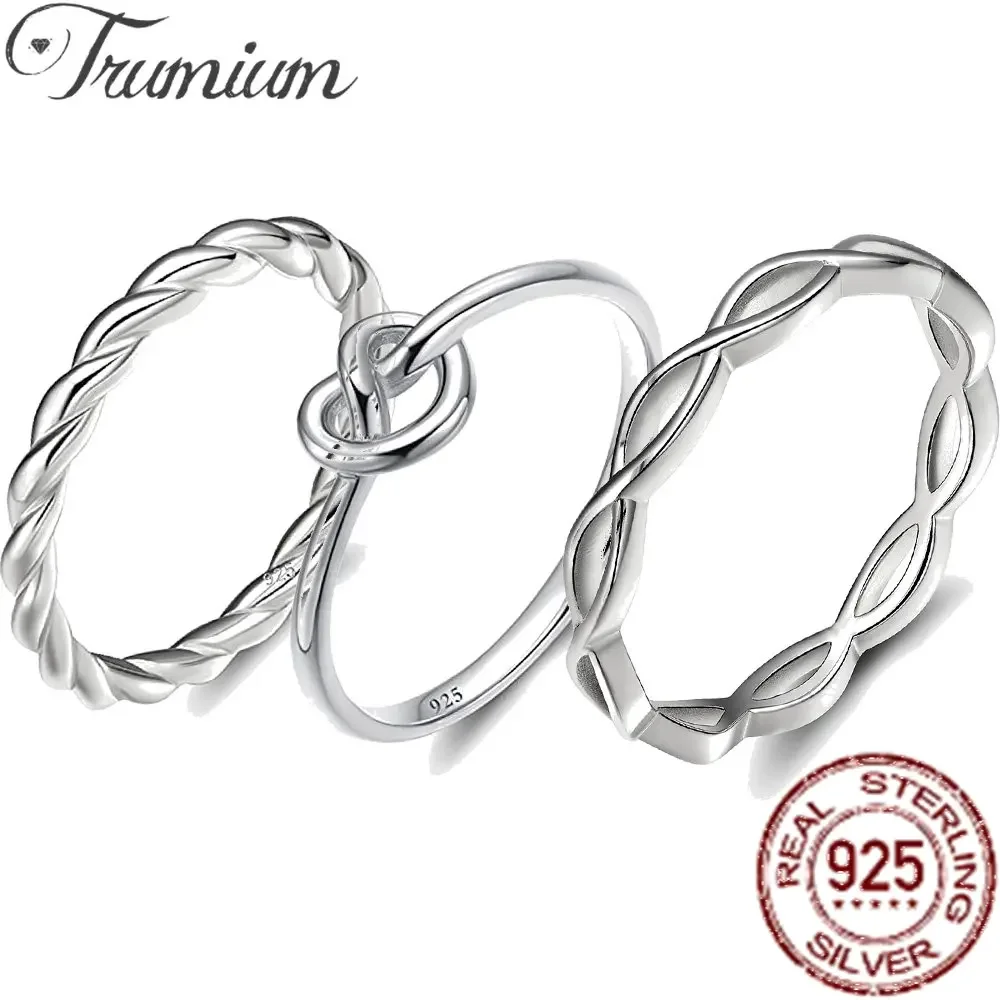 925 Sterling Silver Ring Celtic Knot Simple Criss Cross Infinity Wedding Band for Women Jewelry Size 3-12 Rings in Bulk Silver Ring
