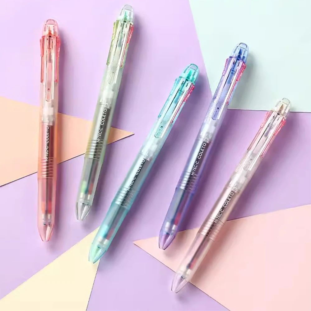 일본 PILOT 다기능 펜, 3 색 젤 펜, 0.4mm 한정 클릭 헤드, 콜토 컬러 펜, 교체 가능한 코어 사무실 문구