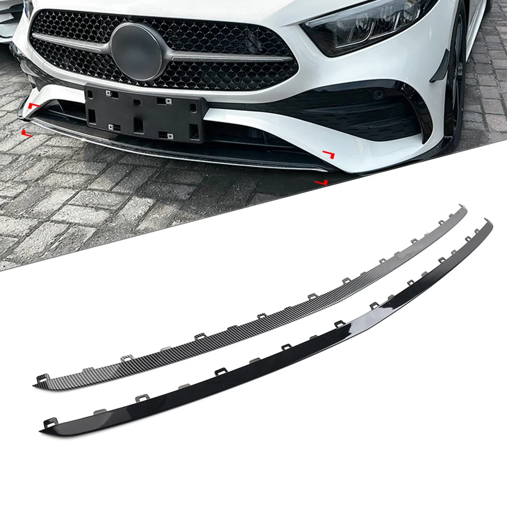 

Car Middle Front Bumper Lip Molding Trim Decoration For Mercedes Benz A Class W177 A180 A200 A220 A250 A35 A45 AMG LCI 2023-2024